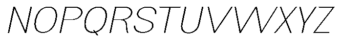 Flova Thin Extended Italic Font UPPERCASE