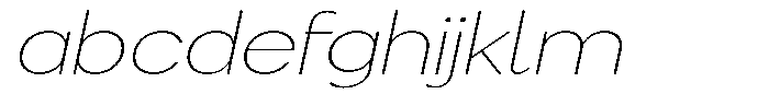 Flova Thin Extended Italic FONT