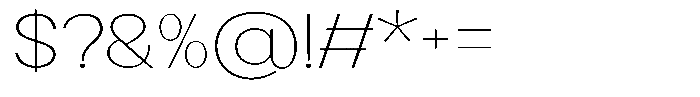 Flova Thin Extended Font OTHER CHARS