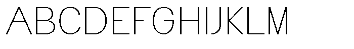 Flova Thin Extended Font UPPERCASE