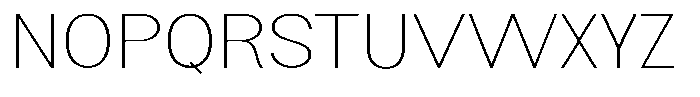 Flova Thin Extended Font UPPERCASE