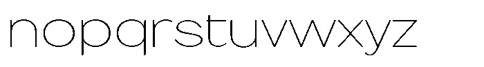 Flova Thin Extended Font LOWERCASE