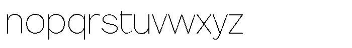Flova Thin Font LOWERCASE