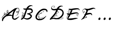 Flower Cursive Handwritten font Font UPPERCASE