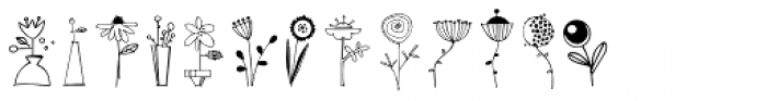 Flower Doodles Font UPPERCASE
