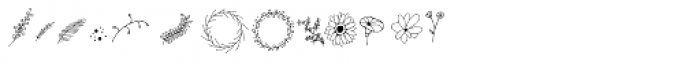 Flower power script Symbols Font UPPERCASE