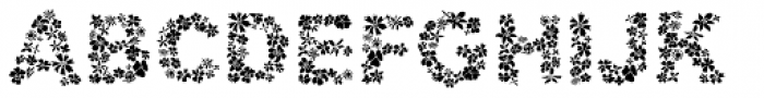 Flowertype Stencil Font UPPERCASE