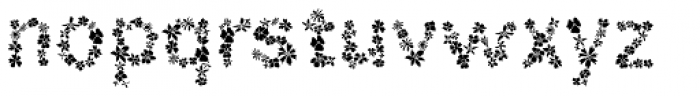 Flowertype Stencil Font LOWERCASE