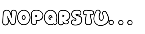 Fluffy Twist Outline Font LOWERCASE