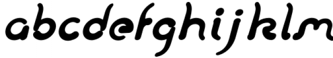Fluid Black Italic Font LOWERCASE