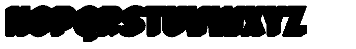 Flury Muffin Extrude Font UPPERCASE