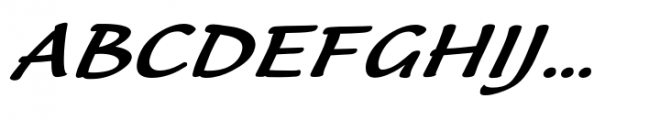 Flute Bold Expanded Italic Font UPPERCASE