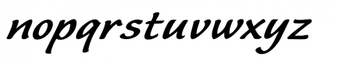 Flute Bold Expanded Italic Font LOWERCASE