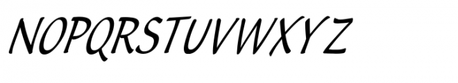 Flute Condensed Italic Font UPPERCASE