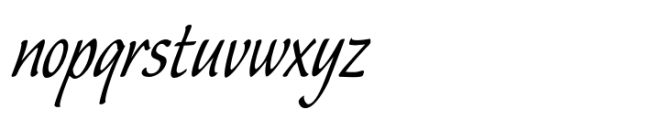 Flute Condensed Italic Font LOWERCASE
