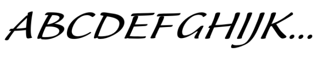 Flute Expanded Italic Font UPPERCASE