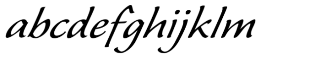 Flute Expanded Italic Font LOWERCASE