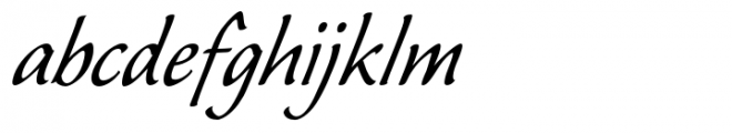 Flute Italic Font LOWERCASE