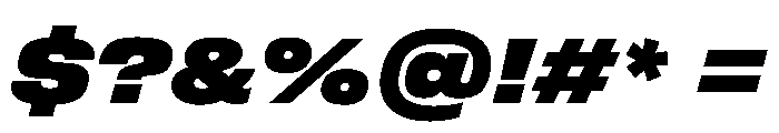 FLArtGrotesk AmpleBlackItalic Font OTHER CHARS