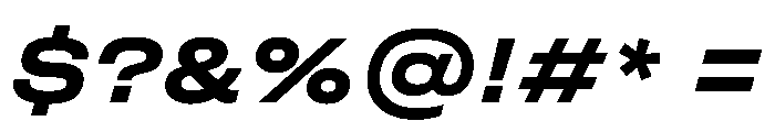 FLArtGrotesk AmpleBoldItalic Font OTHER CHARS