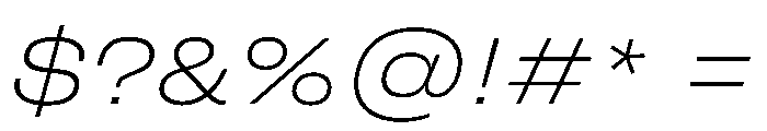 FLArtGrotesk AmpleFineItalic Font OTHER CHARS