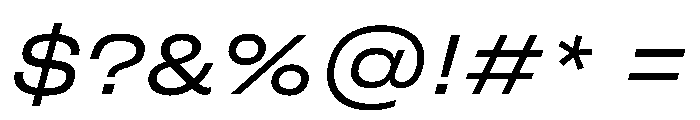 FLArtGrotesk AmpleRegularItalic Font OTHER CHARS