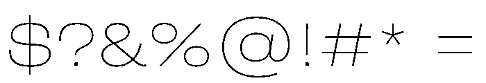 FLArtGrotesk AmpleThin Font OTHER CHARS
