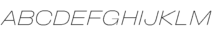 FLArtGrotesk AmpleThinItalic Font UPPERCASE