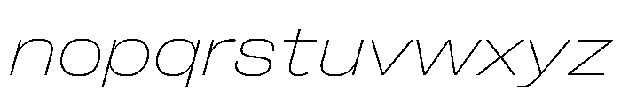FLArtGrotesk AmpleThinItalic Font LOWERCASE