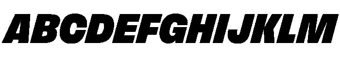 FLArtGrotesk CompactBlackItalic Font UPPERCASE