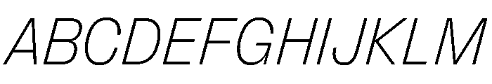 FLArtGrotesk CompactFineItalic Font UPPERCASE
