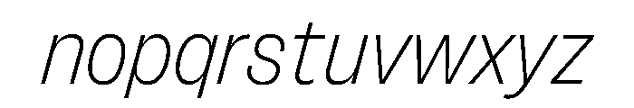 FLArtGrotesk CompactFineItalic Font LOWERCASE