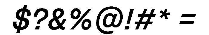 FLArtGrotesk CompactMediumItalic Font OTHER CHARS