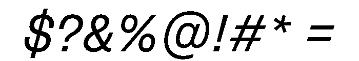FLArtGrotesk CompactRegularItalic Font OTHER CHARS
