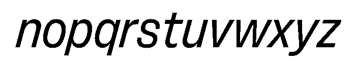 FLArtGrotesk CompactRegularItalic Font LOWERCASE