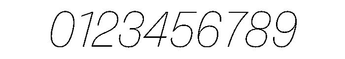 FLArtGrotesk CompactThinItalic Font OTHER CHARS