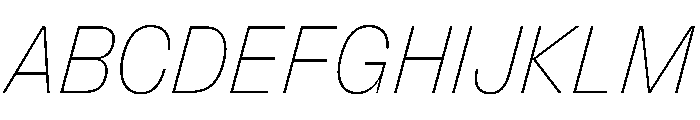 FLArtGrotesk CompactThinItalic Font UPPERCASE