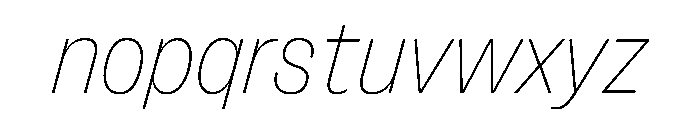 FLArtGrotesk CompactThinItalic Font LOWERCASE