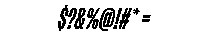 FLArtGrotesk CondensedDarkItalic Font OTHER CHARS