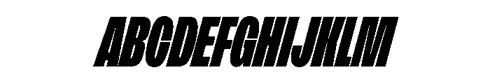 FLArtGrotesk CondensedDenseItalic Font UPPERCASE