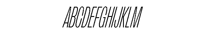 FLArtGrotesk CondensedFineItalic Font UPPERCASE