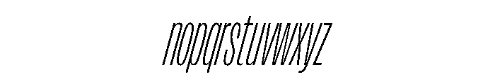 FLArtGrotesk CondensedFineItalic Font LOWERCASE