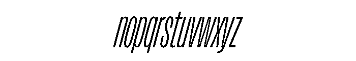 FLArtGrotesk CondensedLightItalic Font LOWERCASE