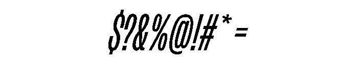 FLArtGrotesk CondensedMediumItalic Font OTHER CHARS