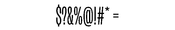 FLArtGrotesk CondensedRegular Font OTHER CHARS