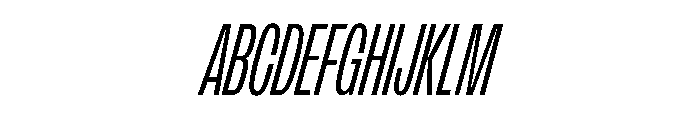 FLArtGrotesk CondensedRegularItalic Font UPPERCASE