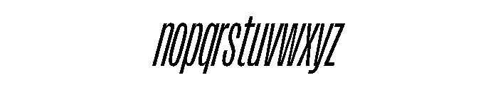 FLArtGrotesk CondensedRegularItalic Font LOWERCASE