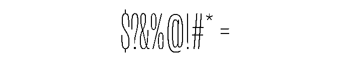 FLArtGrotesk CondensedThin Font OTHER CHARS