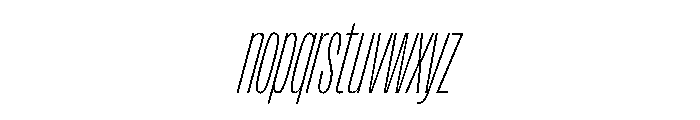 FLArtGrotesk CondensedThinItalic Font LOWERCASE