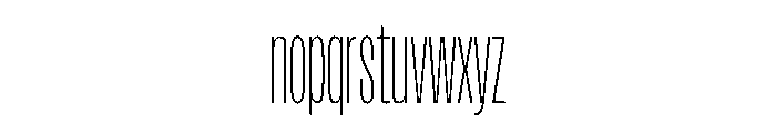 FLArtGrotesk CondensedThin Font LOWERCASE